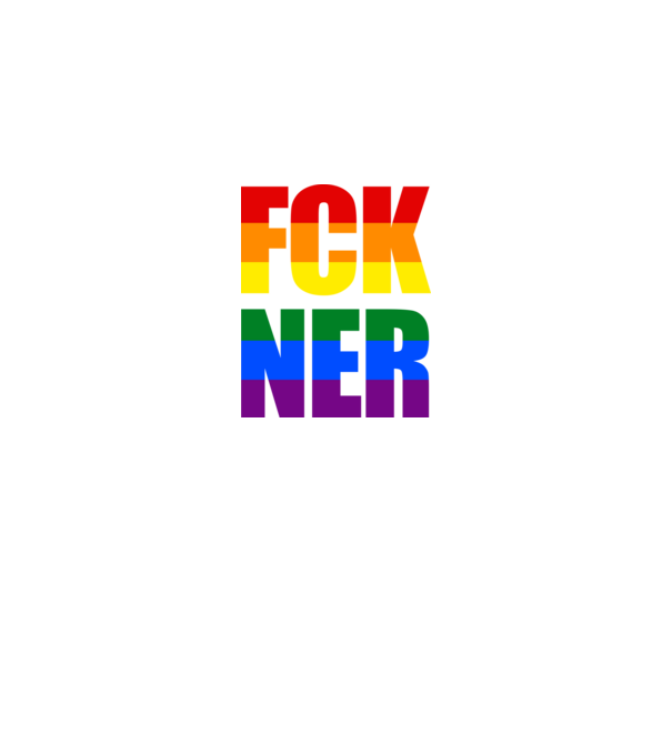 FCK NER - szivárvány minta királykék pólón
