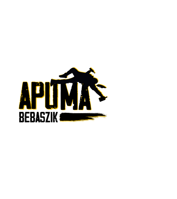 Apuma bebaszik - fekete minta fehér pólón
