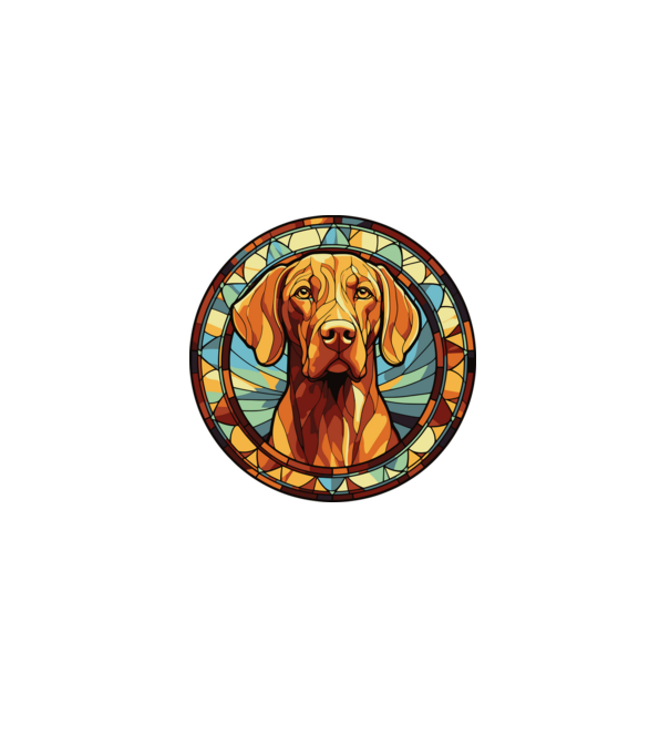 Mozaik vizsla minta szürke pólón