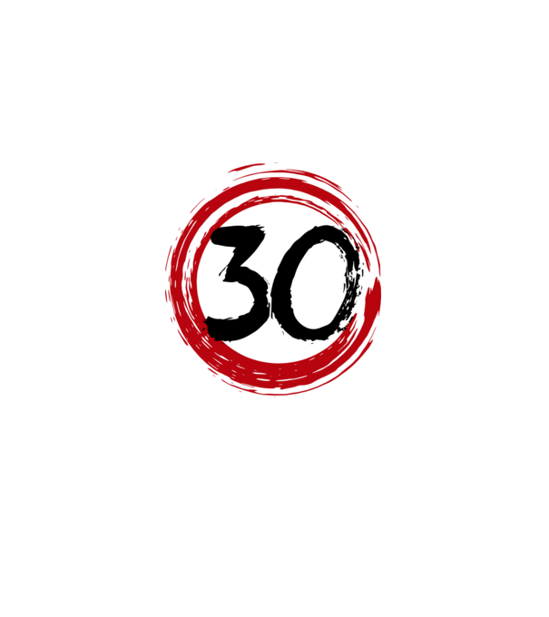 Szülinapi 30-as tábla minta fekete pólón