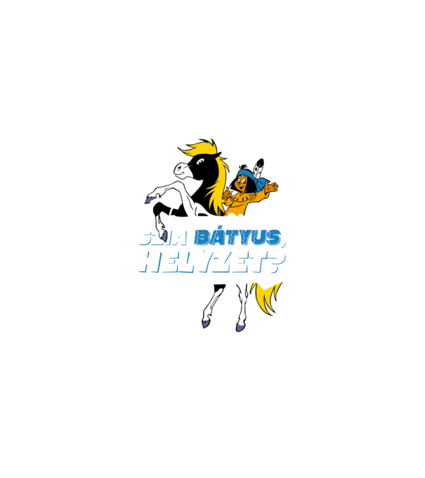 Szia Bátyus, helyzet? - Yakari fekete póló minta szürke pólón