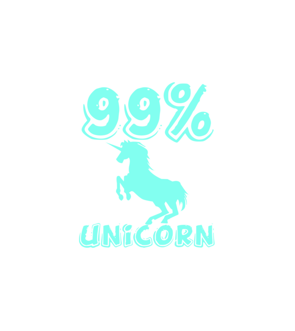 99 percent unicorn minta fehér pólón