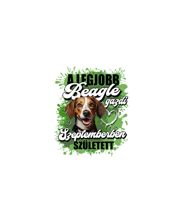 A legjobb Beagle gazdi szeptemberben született minta fekete pólón