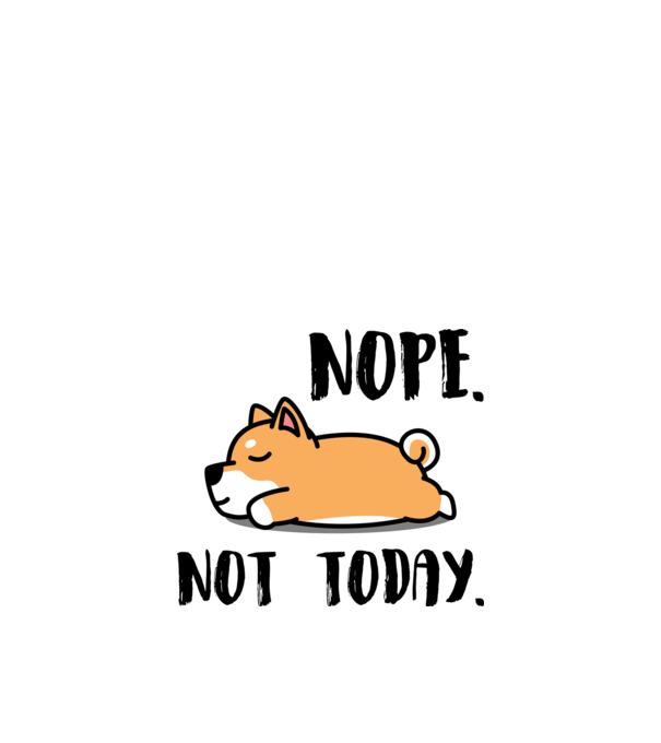 Akita Nope Not Today minta fehér pólón