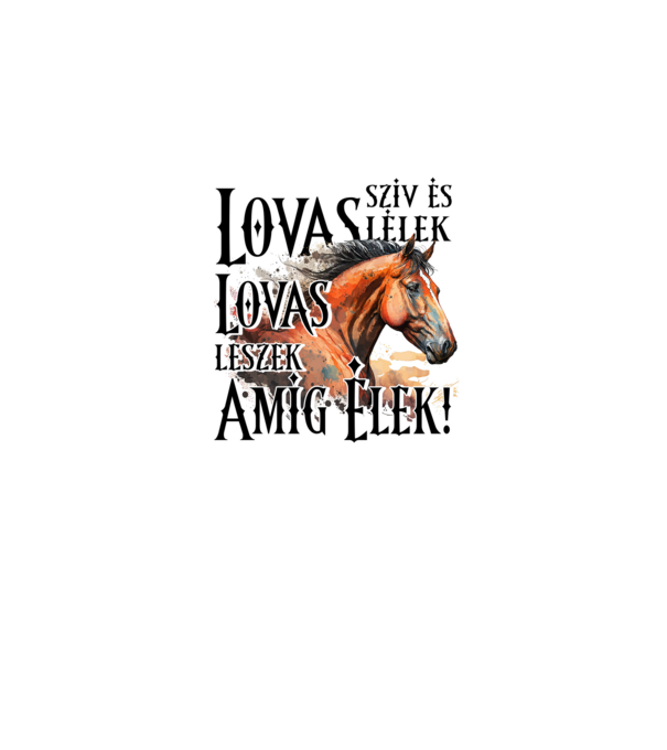 Lovas szív és lovas lélek minta világos rózsaszín pólón