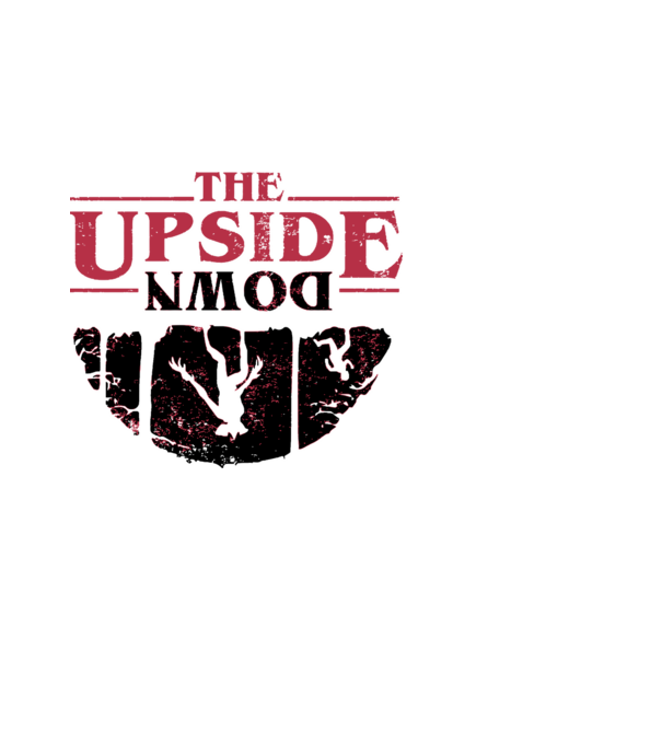 The upside down minta fehér pólón