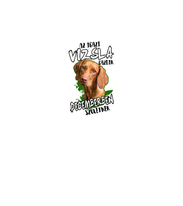 Vizsla Decemberben minta fehér pólón