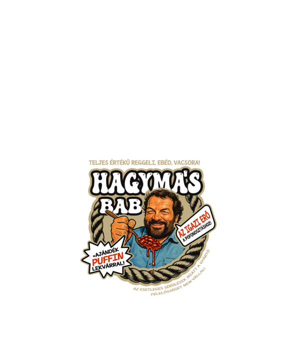 Bud Spencer - Hagymás bab minta fehér pólón