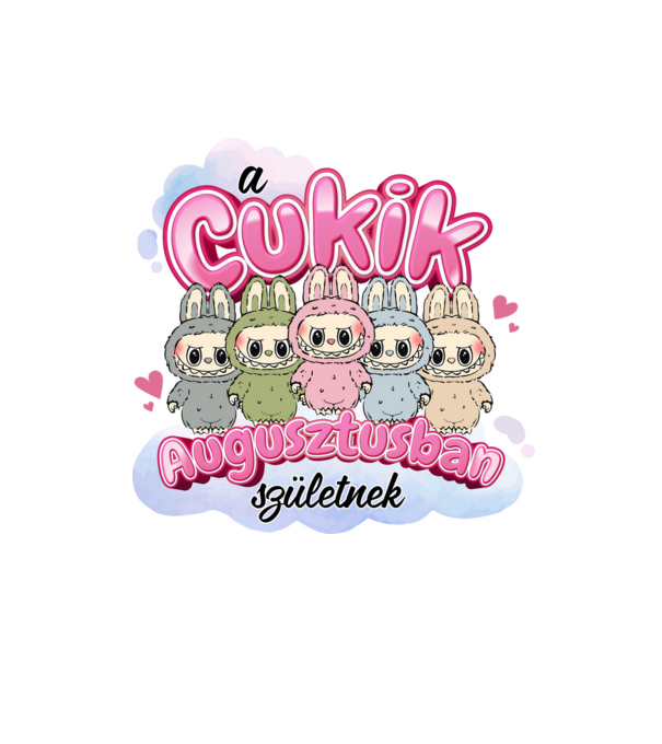 Labubu - A Cukik Augusztusban születnek  minta homokszín pólón
