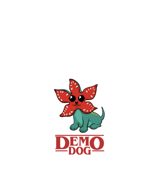 Demodog minta fehér pólón