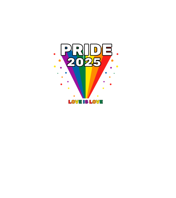 Pride 2025 minta fekete pólón