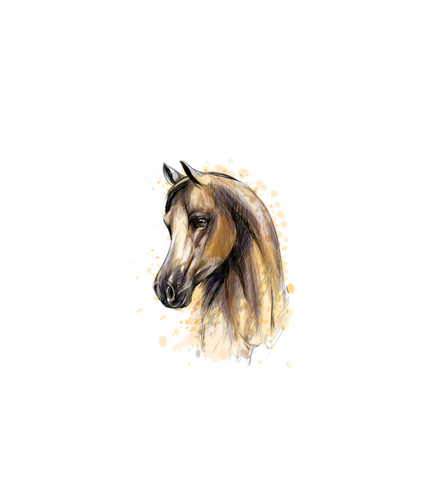 Horse head minta fehér pólón
