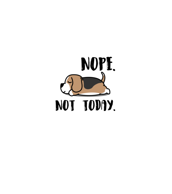 beagle nope not today minta fehér pólón
