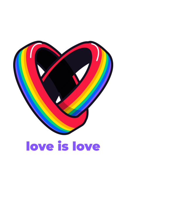 love is love minta fehér pólón