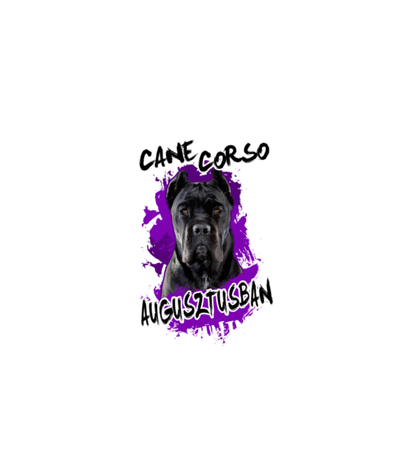 Cane Corso Augusztus minta fehér pólón