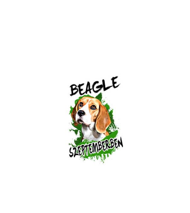 Beagle Szeptember minta fekete pólón