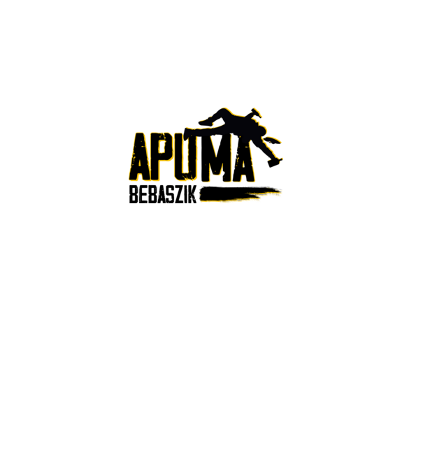 Apuma bebaszik - fekete minta fehér pólón