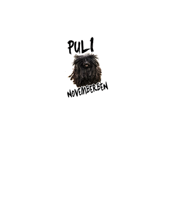 Puli november minta fekete pólón
