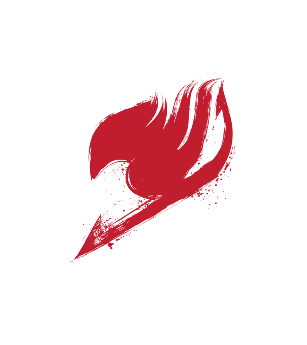 Red Fairy Tail Tattoo minta fehér pólón
