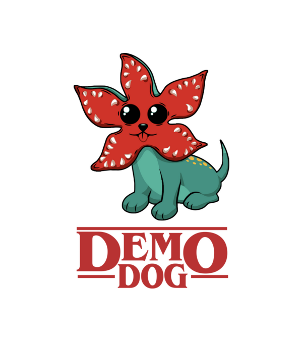 Demodog minta fehér pólón