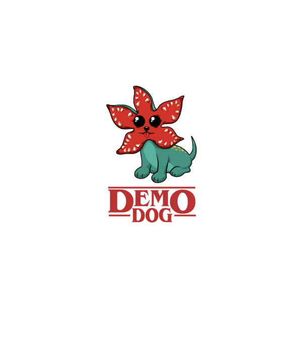 Demodog minta fehér pólón
