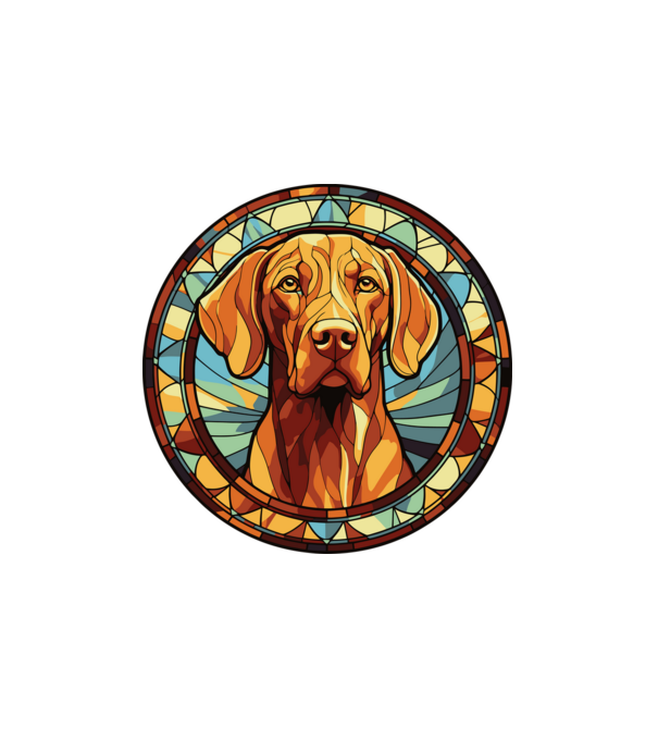 Mozaik vizsla minta fehér pólón