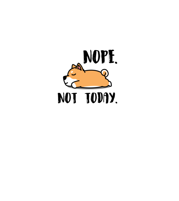 Akita Nope Not Today minta fehér pólón