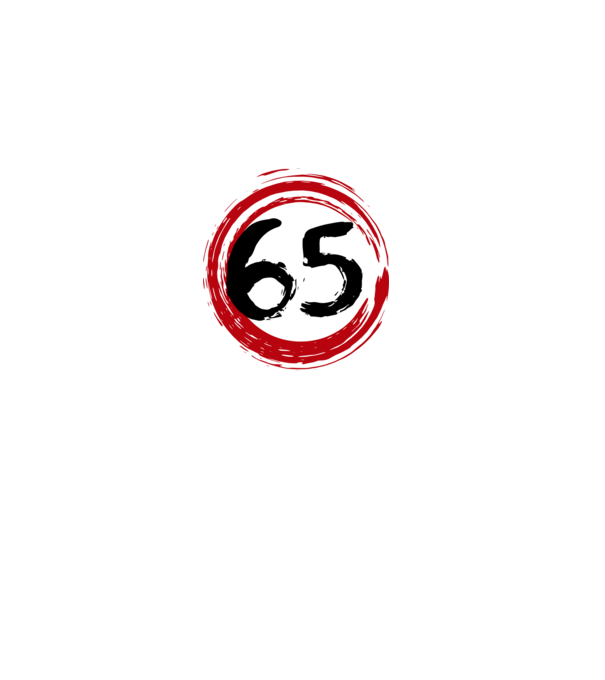 Szülinapi 65-ös tábla minta fehér pólón