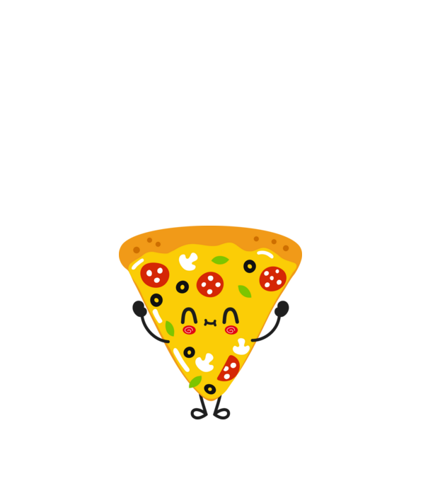Pizza szelet - páros 2 minta fehér pólón