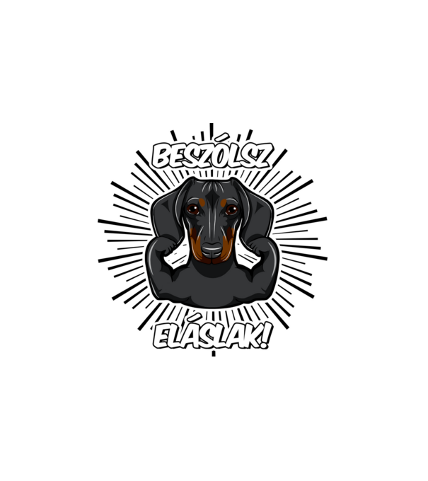 Beszólsz eláslak! - Cser tacskó minta fehér pólón