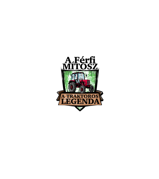 Traktoros legenda minta fehér/piros pólón