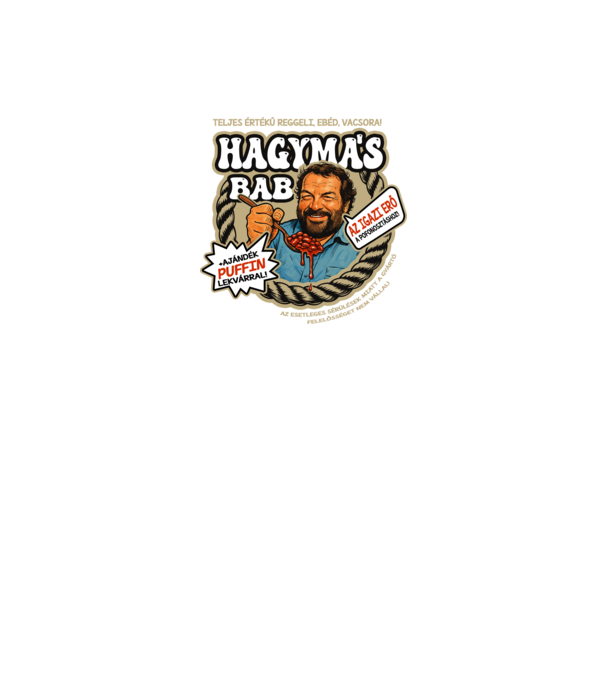 Bud Spencer - Hagymás bab minta fekete pólón