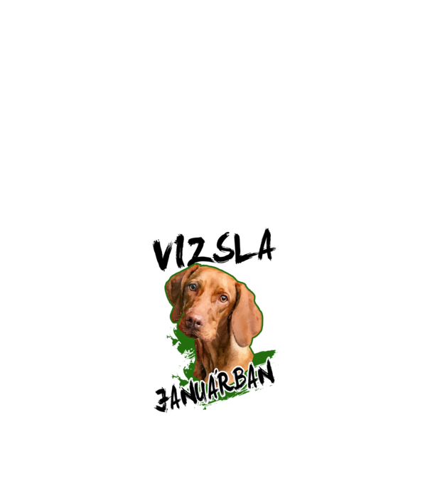 Vizsla január minta fekete pólón