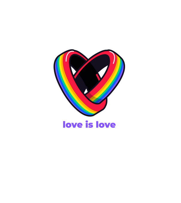 love is love minta fekete pólón