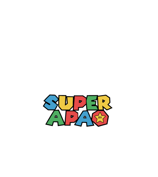 Super APA - nem öregszik minta fehér pólón