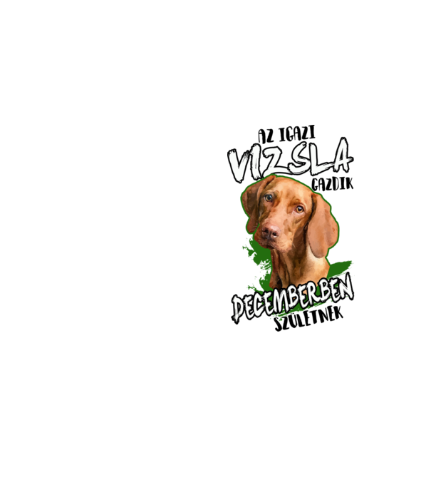 Vizsla Decemberben minta neonsárga pólón