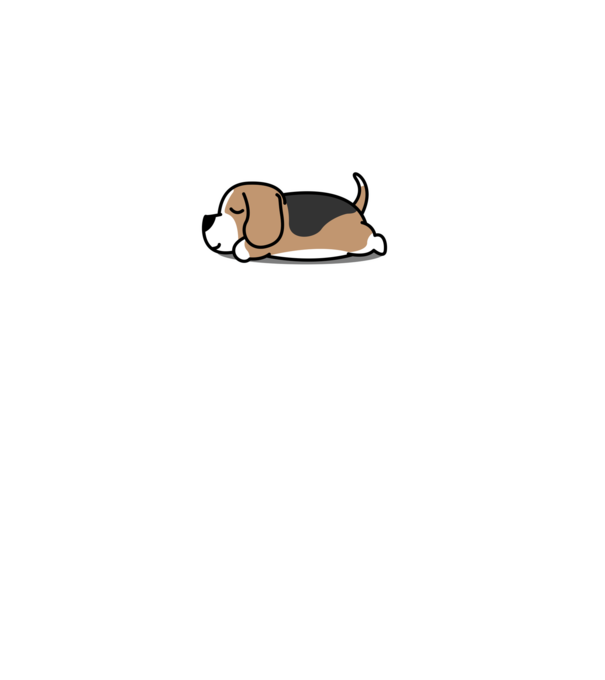 Beagle Nope Not Today minta fekete pólón