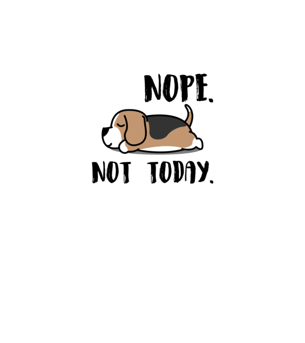 beagle nope not today minta fehér pólón
