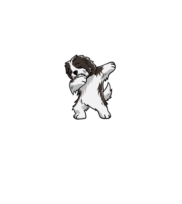 Havanese Dab minta fekete pólón