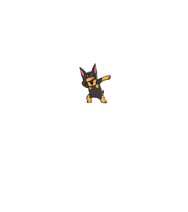 Doberman DAB minta fehér pólón
