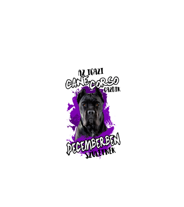 Cane Corso December minta fehér pólón