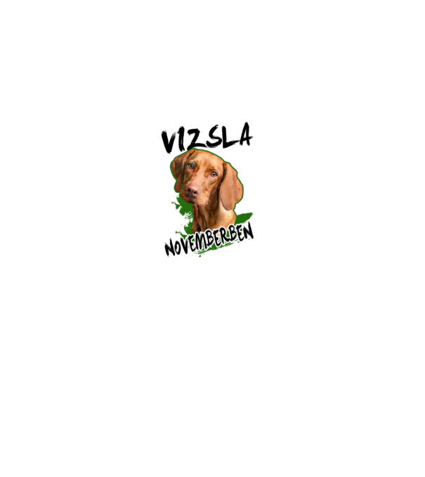 Vizsla november minta fekete pólón