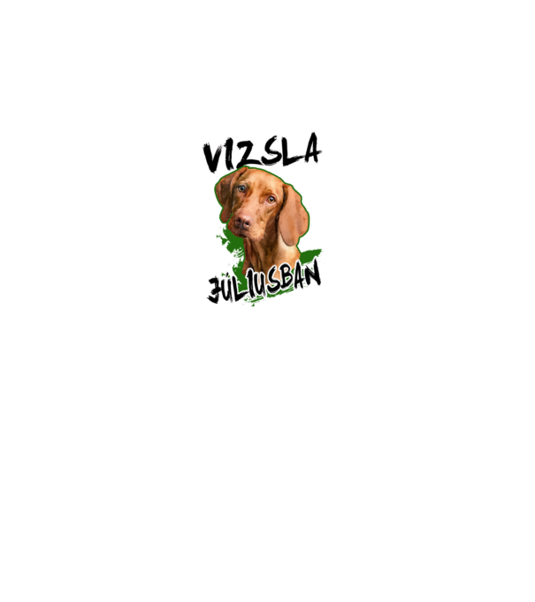 Vizsla július minta türkiz pólón