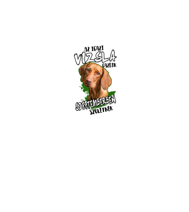 Vizsla Szeptemberben minta szürke pólón
