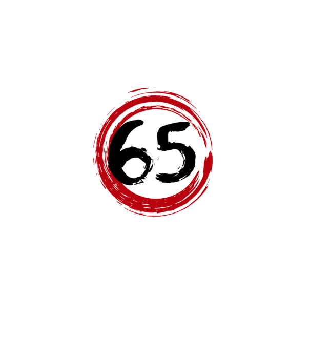 Szülinapi 65-ös tábla minta fehér pólón