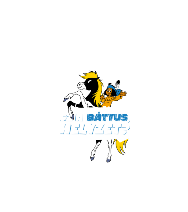 Szia Bátyus, helyzet? - Yakari fekete póló minta fekete pólón