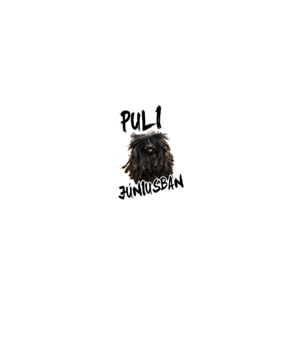Puli June minta fekete pólón