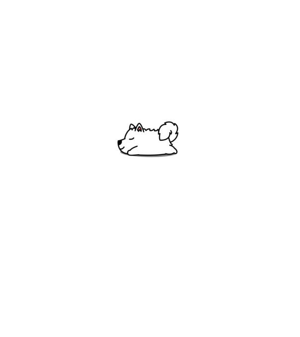 Szamojéd Nope Not Today minta fekete pólón