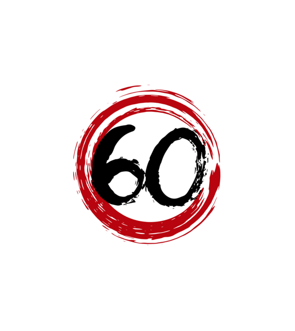 Szülinapi 60-as tábla minta fehér pólón