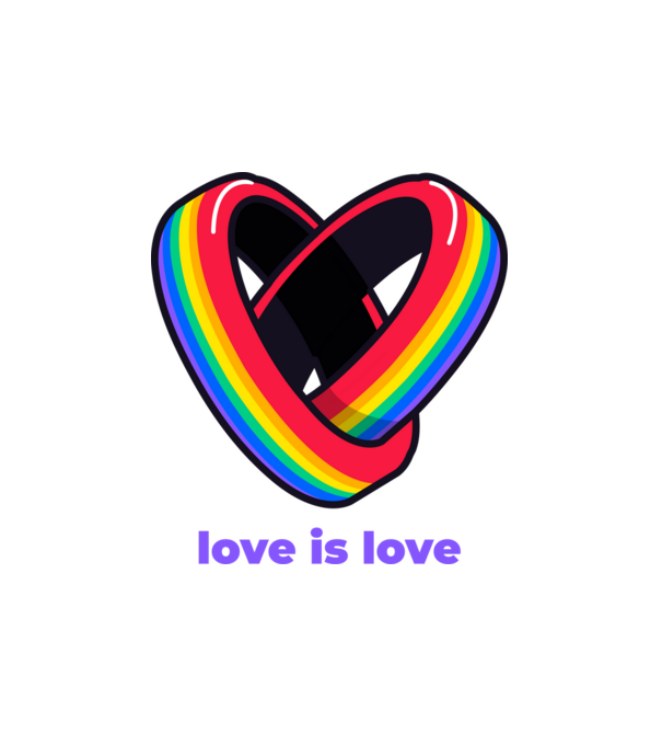 love is love minta fehér pólón